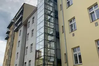 New passenger lift in Argentinská Street - Prague